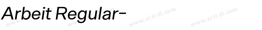 Arbeit Regular字体转换 Arbeit Regular字体转换